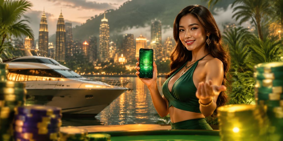 Pengguna Kuala Lumpur menggunakan aplikasi kasino 576 di telefon Android